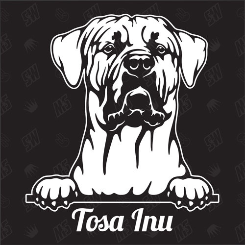 Tosa Inu Version 2 - Sticker, Hundeaufkleber, Autoaufkleber