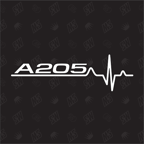 A205 Herzschlag - Sticker kompatibel mit Mercedes Benz