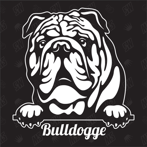 Bulldogge Version 1 - Sticker, Hundeaufkleber, Autoaufkleber