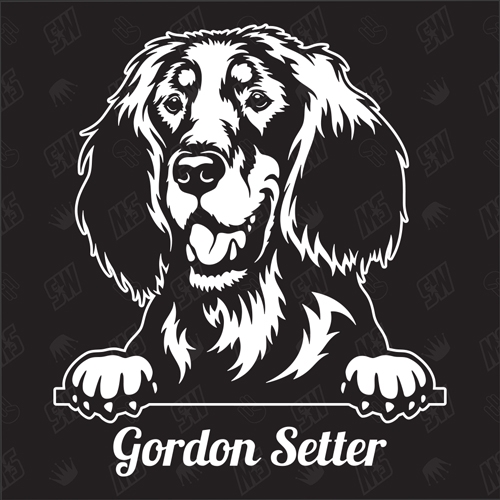 Gordon Setter Version 1 - Sticker, Hundeaufkleber, Autoaufkleber