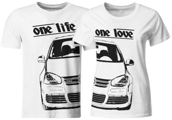 one life - one love - Partner T-Shirts VW Golf 5 R32