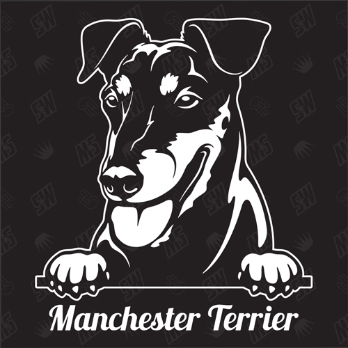 Manchester Terrier Version 1 - Sticker, Hundeaufkleber, Autoaufkleber