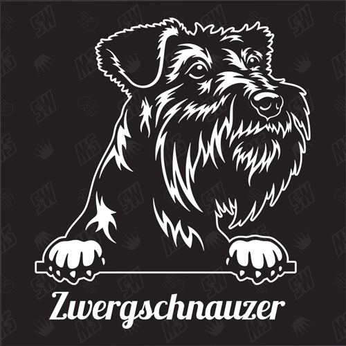 Zwergschnauzer Version 1 - Sticker, Hundeaufkleber, Autoaufkleber