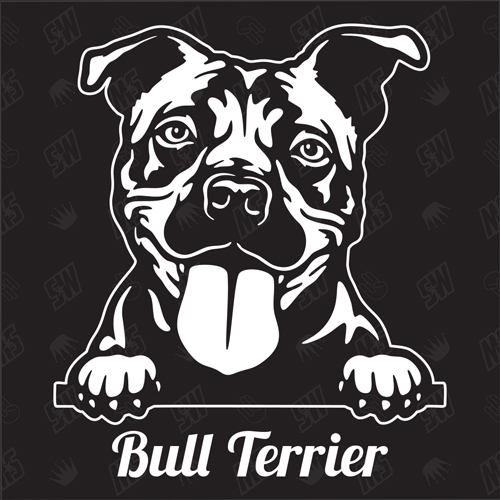 Bull Terrier Version 2 - Sticker, Hundeaufkleber, Autoaufkleber
