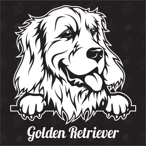 Golden Retriever Version 2 - Sticker, Hundeaufkleber, Autoaufkleber