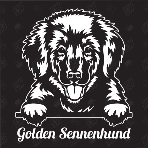 Golden Sennenhund Version 5 - Sticker, Hundeaufkleber, Autoaufkleber