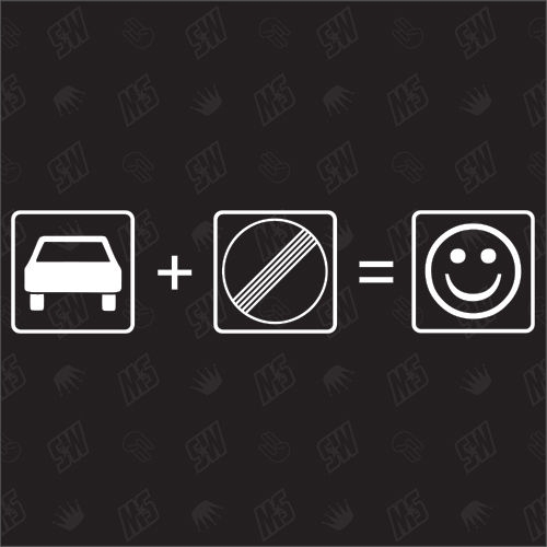 Auto + freie Fahrt = Smile - Sticker