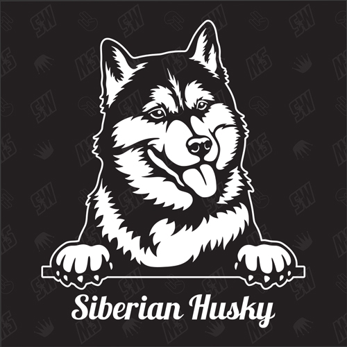 Husky Version 4 - Sticker, Hundeaufkleber, Autoaufkleber