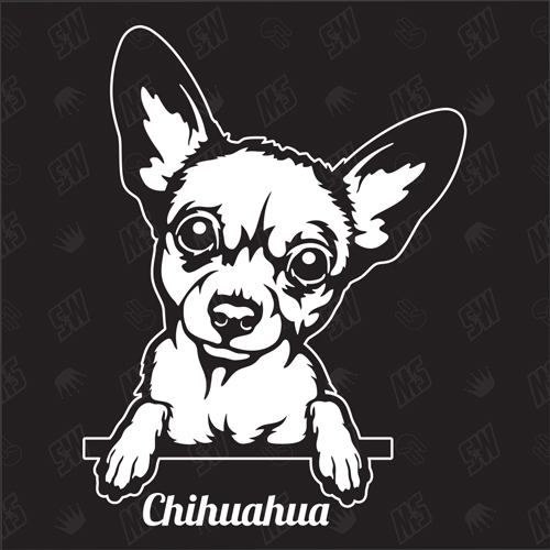 Chihuahua Version 7 - Sticker, Hundeaufkleber, Autoaufkleber