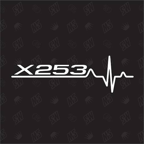 X253 Herzschlag - Sticker kompatibel mit Mercedes Benz