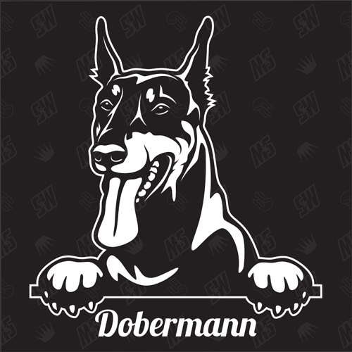 Dobermann Version 5 - Sticker, Hundeaufkleber, Autoaufkleber
