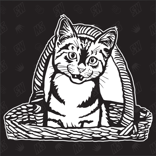 Kätzchen Version 6 - Sticker, Aufkleber, Hauskatze, süße Katze, Katzenaufkleber, Cat