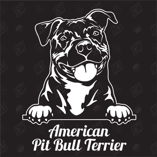 American Pit Bull Version 3 - Sticker, Hundeaufkleber, Autoaufkleber