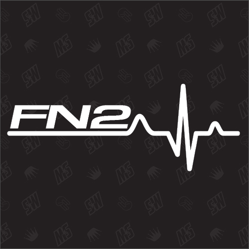 FN2 Herzschlag - Sticker kompatibel mit Honda