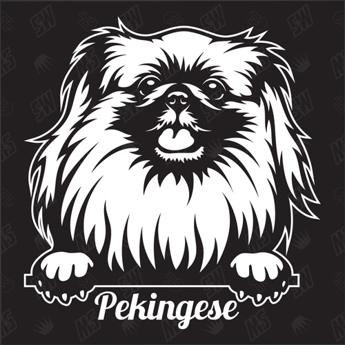 Pekingese Version 1 - Sticker, Hundeaufkleber, Autoaufkleber