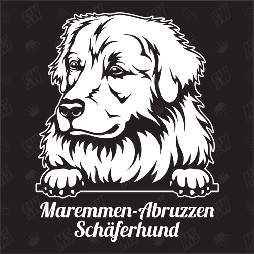 Maremmen Abruzzen Schäferhund Version 1 - Sticker, Hundeaufkleber, Autoaufkleber
