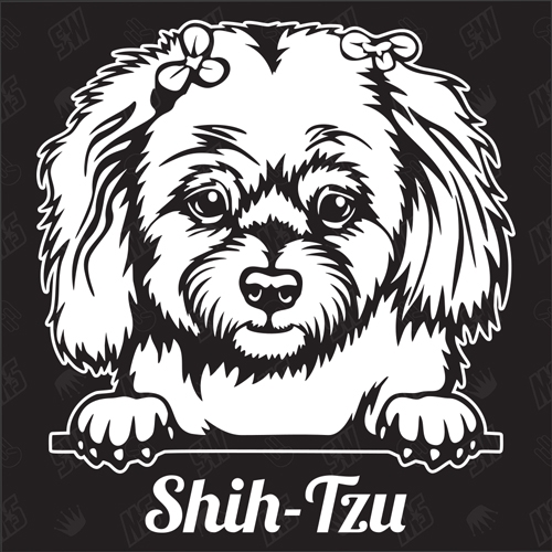 Shih Tzu Version 4 - Sticker, Hundeaufkleber, Autoaufkleber