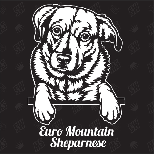 Euro Mountain Sheparnese Version 1 - Sticker, Hundeaufkleber, Autoaufkleber