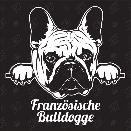 Französische Bulldogge Frenchi, Frenchie Version 1 - Sticker, Hundeaufkleber, Autoaufkleber