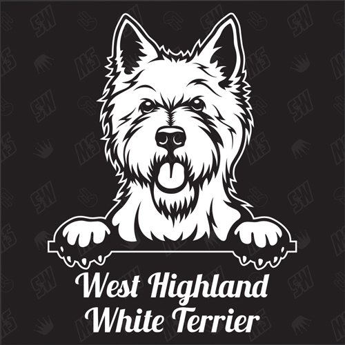 West Highland White Terrier Version 4 - Sticker, Hundeaufkleber, Autoaufkleber