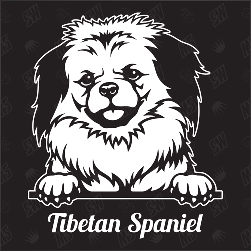Tibetan Spaniel Version 1 - Sticker, Hundeaufkleber, Autoaufkleber