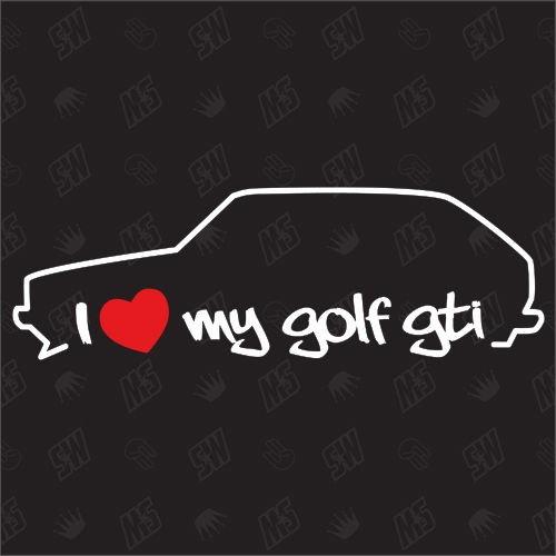 I love my Golf 1 GTI - Sticker kompatibel mit VW - Baujahr 1976 - 1983