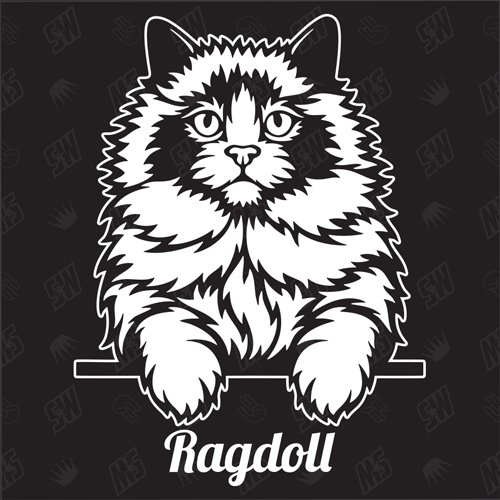 Ragdoll - Sticker, Aufkleber, Katze, Katzenaufkleber, Cat