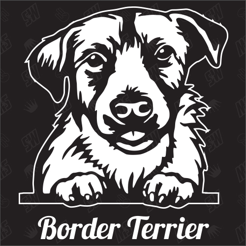 Border Terrier Version 1 - Sticker, Hundeaufkleber, Autoaufkleber