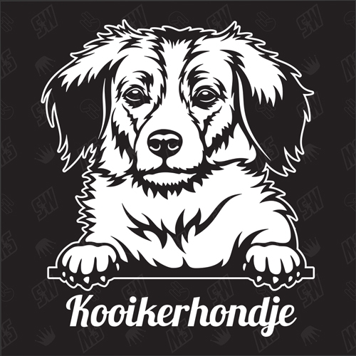 Kooikerhondje Version 1 - Sticker, Hundeaufkleber, Autoaufkleber