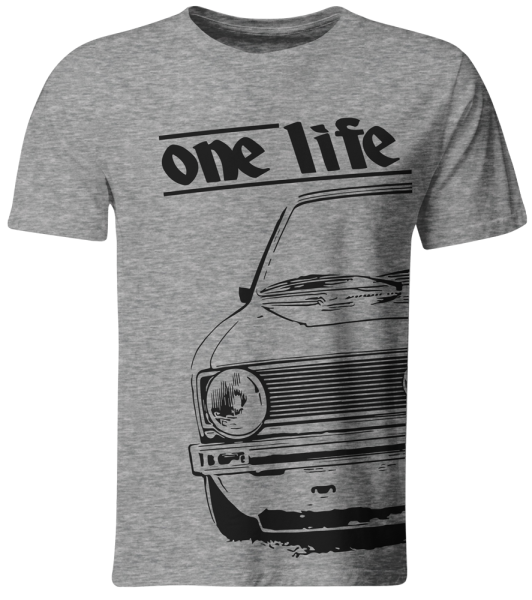 one life - T-Shirt - VW Golf 1 / GTI Ash Grau / L