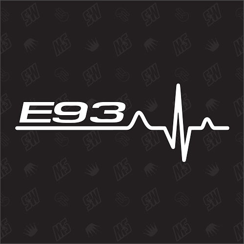 E93 Herzschlag - Sticker, Tuning Fan Aufkleber, BMW