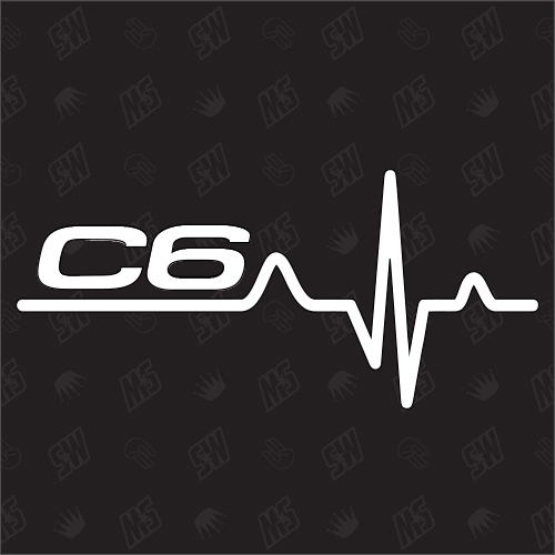 C6 Herzschlag - Sticker