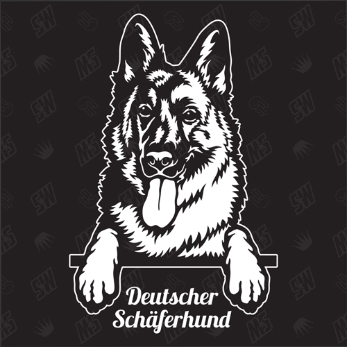 Deutscher Schäferhund Version 12 - Sticker, Hundeaufkleber, Autoaufkleber
