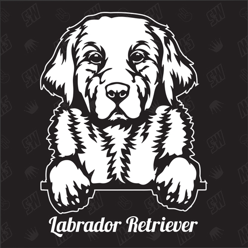 Labrador Retriever Version 4 - Sticker, Hundeaufkleber, Autoaufkleber