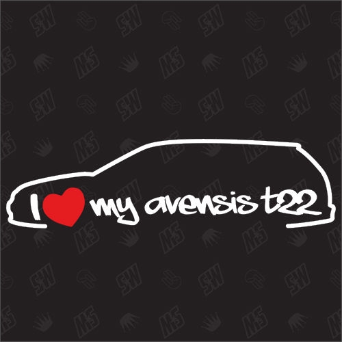 I love myToyota Avensis T22 Kombi - Sticker Bj. 00-03
