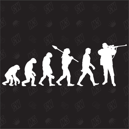 Evolution Jäger - Sticker, Aufkleber, Affen, Uhrzeit