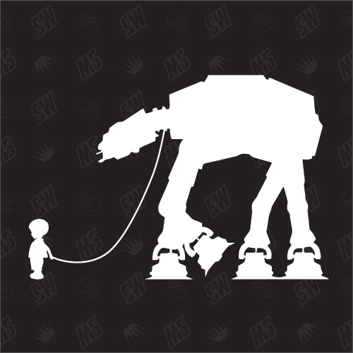 kleiner Junge mit Imperial Walker - Star Wars Sticker