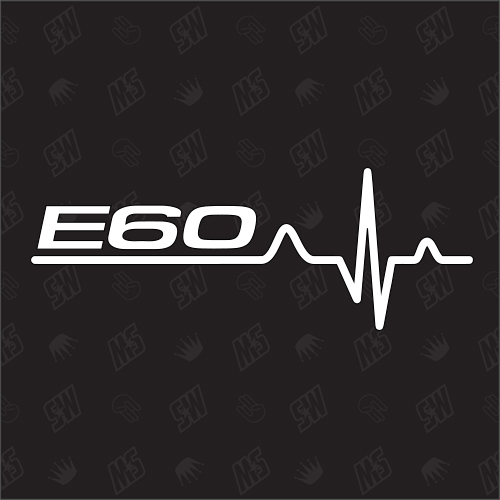 E60 Herzschlag - Sticker, Tuning Fan Aufkleber, BMW