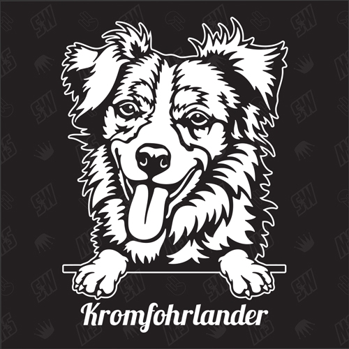 Kromfohrlander Version 1 - Sticker, Hundeaufkleber, Autoaufkleber
