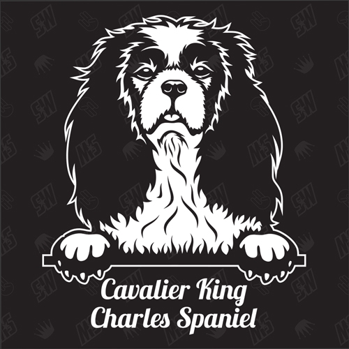 Cavalier King Charles Spaniel Version 3 - Sticker, Hundeaufkleber, Autoaufkleber