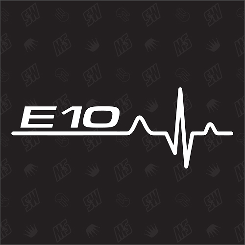 E10 Herzschlag - Sticker, Tuning Fan Aufkleber, BMW