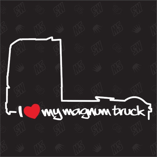 I love my Magnum Truck - Sticker kompatibel mit Renault - Baujahr 1990 - 2013