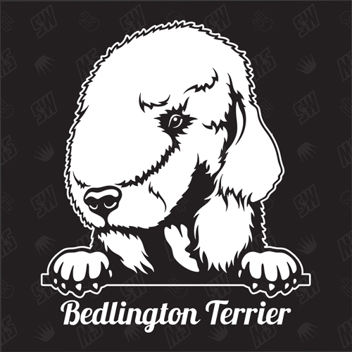 Bedlington Terrier Version 1 - Sticker, Hundeaufkleber, Autoaufkleber