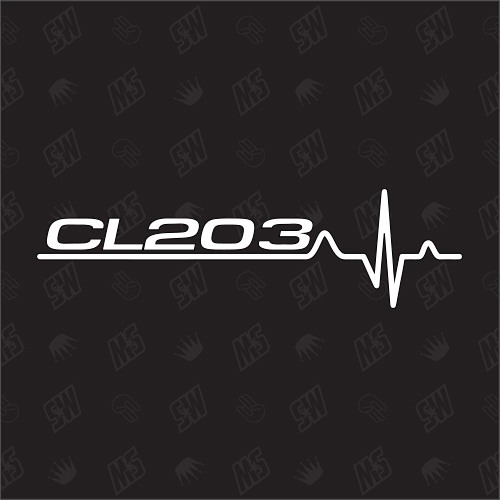 CL203 Herzschlag - Sticker kompatibel mit Mercedes Benz