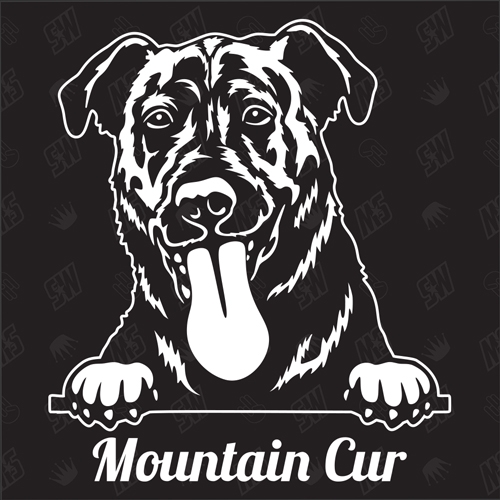 Mountain Cur Version 3 - Sticker, Hundeaufkleber, Autoaufkleber