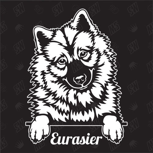 Eurasier Version 1 - Sticker, Hundeaufkleber, Autoaufkleber