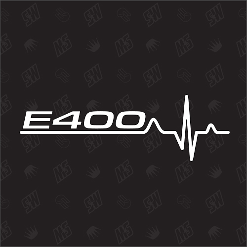 E400 Herzschlag - Sticker kompatibel mit Mercedes Benz