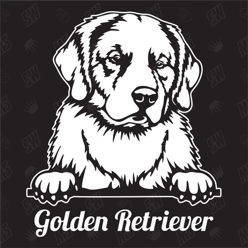 Golden Retriever Version 6 - Sticker, Hundeaufkleber, Autoaufkleber