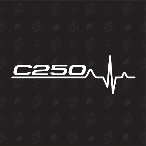 C250 Herzschlag - Sticker kompatibel mit Mercedes Benz