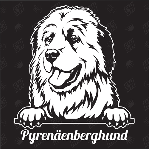 Pyrenäenberghund Version 2 - Sticker, Hundeaufkleber, Autoaufkleber
